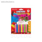Пластилин флуоресцентный 8цв 100гр BRAUBERG, со стеком+3 формочки 224461