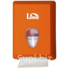 A62201ARS : Диспенсер для листовой туалетной бумаги LIME Mini (химически и ударостойкий пластик, оранжевый)