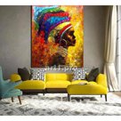 Большая Картина маслом Африканка. Оригинальные Подарки жене, девушке, другу