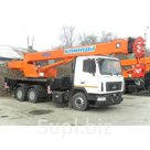 Аренда автокрана МАЗ "Клинцы" г/п 25 тонн, стрела 21, 28, и 31 метр.