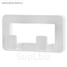 Крючок Ledeme L3805-2, настенный, двойной, пластик, белый