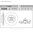 Диск тормозной HI-Q SD4308