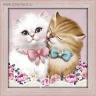 Картина стразами "Кот и кошка"