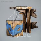 Бра из дерева "Таверна" с плафоном "Морская звезда", цвет орех