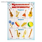 Обучающий плакат "Музыкальные инструменты" А4