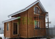 Дом из оцилиндрованного бревна 5,5 м х 6,7 м