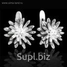 Серьги "Фраста", цвет серебро