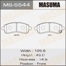 Колодки дисковые Masuma MS5544