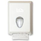A62201BIS: Диспенсер для листовой туалетной бумаги LIME Mini (химически и ударостойкий пластик, белый)