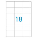 Этикетка самоклеящаяся А4, 18 этикеток 66,7?46 мм, белая, 70 г/м2, 50л, BRAUBERG, сырье Финляндия