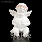 Фигурка полистоун "Ангел с сердечком-замочком " 6,5х4,9х5 см