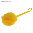 Мочалка с ручкой круглая, микс цветов
