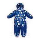 Комбинезон для мальчика рост 110 см круги синий съемная подстежка