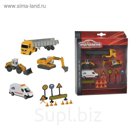 Игровой набор "Строительная техника", с дорожными знаками