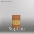 Свеча цилиндр "Мрамор", 100x150мм, коричневый