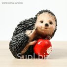 Садовая фигура "Ежи с яблоком", микс