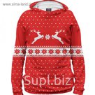 Худи женское "Свитер с оленями", размер XXXL NOV-561317