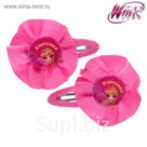 Заколка для волос с бантом (набор 2 шт) "Классная" феи Винкс