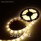 Светодиодная лента 12В, SMD5050, 5 м, IP65, 30 LED, 7.2 Вт/м, 14-16Лм/1 LED, DC, ТЁПЛЫЙ БЕЛЫЙ