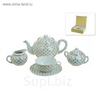 Чайный сервиз 15пр. "Золотой каприз" v=250/1000мл.  (подарочная упаковка)