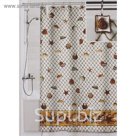 Штора для ванной комнаты 180х180 см "Морские ракушки" deluxe, 12 крючков в комплекте