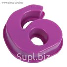 Форма для выпечки "Малая цифра шесть" 9х6,6х2,5 см, цвета МИКС