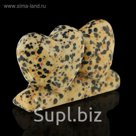 Фигурка Сердца от 48х30мм/48г, яшма перепилиная