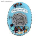 Магнит "Новосибирск" (с россыпью из натуральных камней)