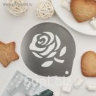 Трафарет для кофе и выпечки d 8,5 см "Роза"