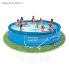 Бассейн надувной Easy Set, 457х91 см, фильтр-насос, лестница, тент, подстилка 28164 INTEX