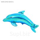 Шар фольгированный 12" "Дельфин" для палочки, цвет синий