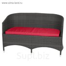 Диван VERONA, 2-местный, 62 х 130 х 78 см, с подушкой, плетение 8-11 мм, чёрный