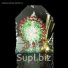 Сувенир на зеркале с подставкой для ручек "Павлин" на зеркале