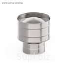 Оголовок с дефлектором, d 140 × 200 мм, нерж/нерж, 0.5 мм/0.5 мм