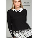 Блузка 1801094 Чёрный, Серый,  Белый 77%VIS 19%PES 4%EL  