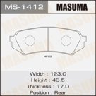 Колодки дисковые Masuma MS1412