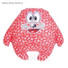 Мягкая игрушка-антистресс "Кот Лаки", цвет красный (с поцелуями)