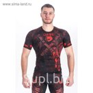 Рашгард с коротким рукавом, APACHI цвет красный, 3XL