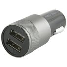 Зарядное устройство автомобильное, RED LINE C20, кабель microUSB 1 м, 2 порта USB, выходной ток 2,1 А, черное