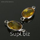 Коннектор (набор 4 шт), 10*14мм, цвет желтый в серебре