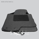 Коврики в салон для Lada Granta седан 2011-н.в., 4 шт., текстиль "Robust-Lux", серый