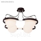 Люстра потолочная "Globe" 4x60Вт Е14 венге, хром 58x58x34,2см