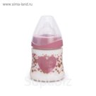 Бутылочка Suavinex 150мл от 0 мес. Haute Couture силик. кругл. соска, розовая, "Сердце"