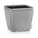 Кашпо с автополивом Квадро цвет серебряный