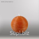 Свеча шар "Рельеф", d=100мм,  коричневый