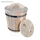 Кадка кедровая 70 л, с гнётом и крышкой