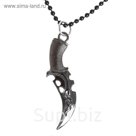 Кулон мужской "Клинок", цвет чернёное серебро, 45см