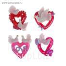 Магнит "Два голубя на сердце", МИКС