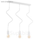 Светильник Zigzak 3x60Вт Е27 белый 50x16x62см