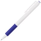 Ручка шариковая автоматическая BRAUBERG «Blank», корпус белый, узел 0,7 мм, линия 0,35 мм, резиновый упор, синяя